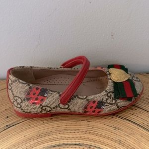Toddler Gucci ladybug print ballet flats size 22 (7 US)